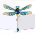 Crystal Dragonfly Brooch in Six Colorful Stone Finishes view 4