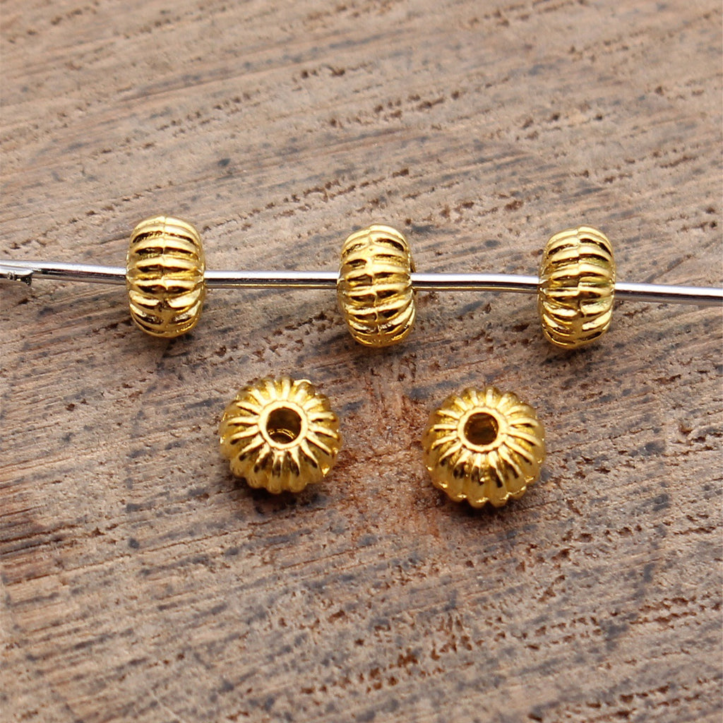 4.7x4.7x2.9mm 0.23g Multi-Color Zinc Alloy Radiating Petal Loose Metal Beads for DIY Bracelet Jewelry
