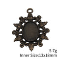 Ornate Oval 13 x 18 mm Pendant Settings in Two Finishes view 3