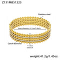 Turquoise and Crystal Geometric Bangle Collection in Thirteen Styles view 12