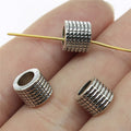 7x8x8mm 1.7g Multicolor Zinc Alloy Engraved Pattern Large Hole Spacer Beads for DIY Bracelet Jewelry