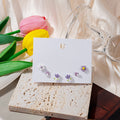 Mini Flower Tulip Heart Stud Earring Set Six Pieces view 2