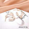 Ivory Square Hoop Earrings Polished Jewelry Accessory view 4