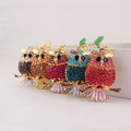 Rhinestone Owl Keychain With Split Ring And Lobster Clasp, 6 Variants view 11