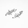 Heartbeat Line Two-Hole Metal Bracelet Connectors for Jewelry Making view 7