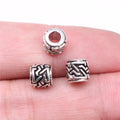 7x7x7mm 1g Antique Silver Zinc Alloy Large Hole Loose Metal Beads for DIY Bracelet Jewelry