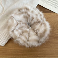 Fluffy Faux Fur Scrunchie Hair Ties Five Mottled Colors view 6