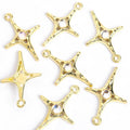 Crystal-Accented Gold Silver Moon Alloy Charms in 6 Styles view 8