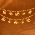Gold Elephant Clover Charm Bracelet And Clip-On Pendant Charms view 3