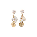 Shell Pearl and Starfish Charm Drop Earrings Two Styles view 5