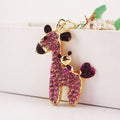 Rhinestone Deer Bear Keychain With Heart-Shaped Tail view 4