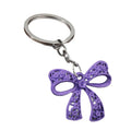 Openwork Floral Bow Keychain in Red, Pink, Light Blue and Purple view 5