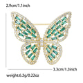 Baguette Crystal Butterfly Brooch Eight Color Options view 11