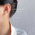 Gold Geometric Square Twisted Wire Stud Earrings Pair view 3