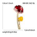 Gradient Enamel Mushroom Brooch in Blue or Red With White Dots view 7