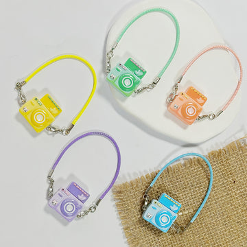 Colorful Mini Camera Cord Bracelet Charms in Five Color Options