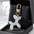 Gold Tone Iridescent Balloon Dog Clip Keychains in Seven Colors view 9