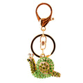 Gold-Tone Faceted Stone Snail Keychain In Five Color Styles view 5