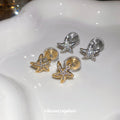 Gold and Silver Star Spiral Clip-On Earrings Statement Jewelry view 4