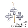 Antique Silver Hammered Cross Spacer Bead for Jewelry Making view 3
