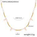 Gold Tube Baroque Pearl Cluster Necklace And Bracelet Set Pieces view 6