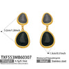 Gold Black Earrings