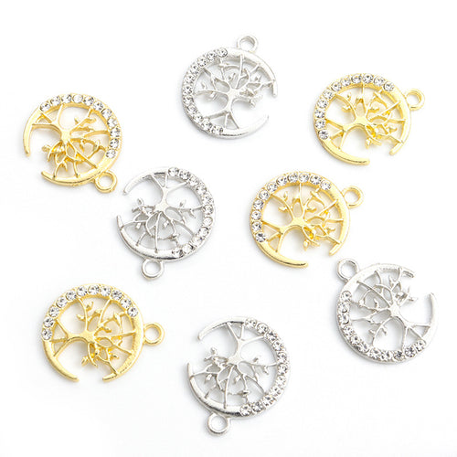 Main image 2 showing tree of life moon charms and their visible colors and details