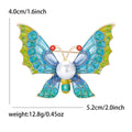 Enamel Butterfly Brooch Pearl Center Three Color Options view 8