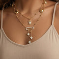 Gold Owl Heart Charm Necklace Bracelet Flower Pendant view 4
