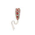 Gray Flocked Crystal Teardrop Tassel BB Hair Clips view 5