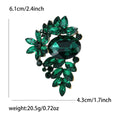 Faceted Crystal Leaf Cluster Brooch in Six Colorways view 6