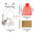 Christmas Tree Charm Merry Christmas Disc Enamel Keychain view 2