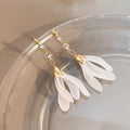 Petal and Round Accent Long Statement Drop Earrings view 2
