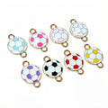 Enamel Soccer Ball Double-Loop Charms in Ten Color Options view 1
