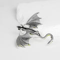 Pink Purple Winged Dragon Crystal Enamel Eight Designs Metal Brooch Pin view 4
