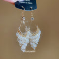Crystal Teardrop Chandelier Hook Earrings in Five Colors view 9
