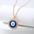 Gold and Silver Tone Crystal Round and Hamsa Evil Eye Necklaces view 6