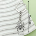 Halloween Metal Charm Keychains: Spider, Skull, Ghost, Pumpkin Designs view 3