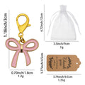 Enamel Bow Ribbon Charm Gold Lobster Clasp Four Colors view 2