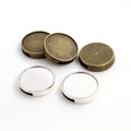 Plain Round Cabochon Settings Without Hanging Loops in Two Finishes view 5