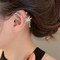 Silver Horse Star Moon Ear Cuffs With Blue Crystals view 7