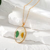 White Green Oval