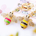 Striped Crystal Bee Keychains in Yellow Multicolor and Assorted Colors view 8