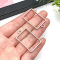 Zinc Alloy Teardrop Heart Hollow Charm Pendants for DIY Bracelet Necklace Jewelry Making
