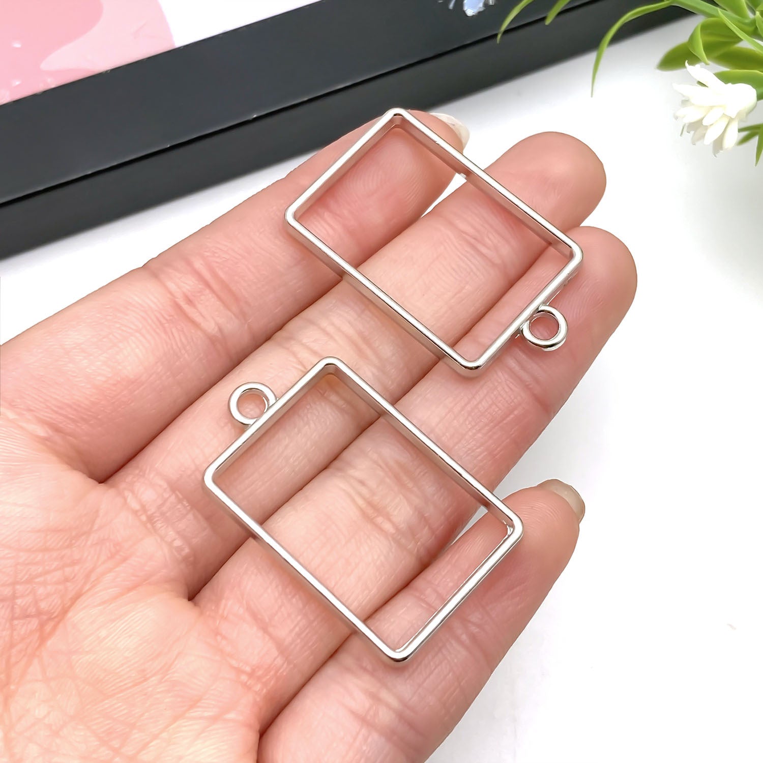 Zinc Alloy Teardrop Heart Hollow Charm Pendants for DIY Bracelet Necklace Jewelry Making