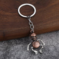Articulated Skeleton Metal Keychains in Four Antique Finishes view 3