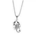 Scorpion Pendant Box Chain Necklace Gold Black Silver Tones view 5