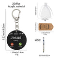 Jesus Calling Acrylic Round Keychain Black Phone Screen view 2