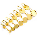 Round Tray French Leverback Earring Settings in Two Tones view 3