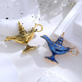 Blue Gold Tone Genie Lamp Enamel Two Designs Metal Brooch Pin view 4